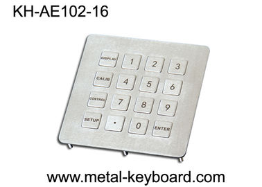 Anti - Vandal Stainless Steel 16 Keys Number Keypads for Info - Kiosk