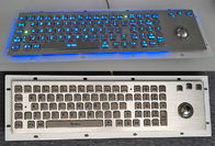 アーゴノミックス設計TrackbalのUSBインターフェイスを用いる険しいバックライトを当てられた金属のキーボード