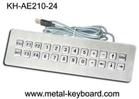 SUS304はIP65防水コンピュータのキーボード24のキーに防水キーボードをブラシをかけた