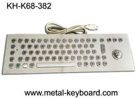67のキー25mmレーザーのトラックボール マウスおよびボタンが付いている産業Ssの金属のコンピュータのキーボード