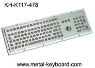 トラックボールおよび数キーパッドが付いているちり止めの金属のパネルの台紙のキーボード