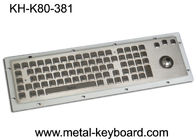 80トラックボール マウスおよび数字キーパッドが付いているキーIP65の評価される金属の産業キーボード