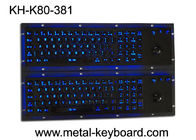 トラックボール ポインティング デバイスが付いている発光性の防水SSの産業金属のキーボード