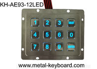照らされた3 x 4レイアウト12のアクセス管理のための主金属の数字キーパッドのステンレス鋼