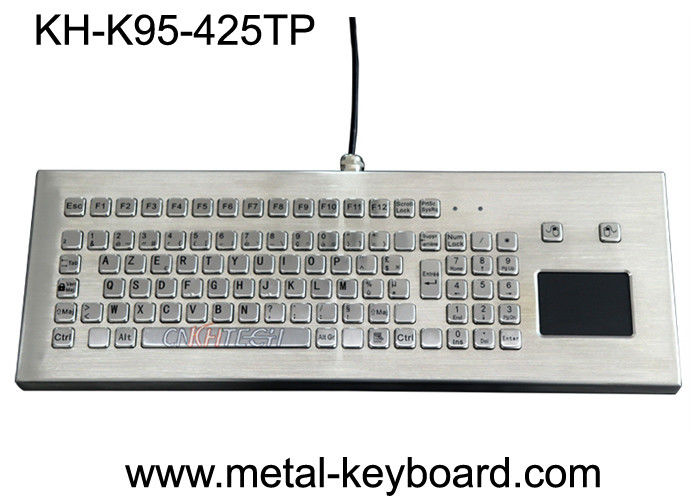 USB/PS2インターフェイス金属のコンピュータのキーボードのステンレス鋼のキオスクのタッチパッドAvilable