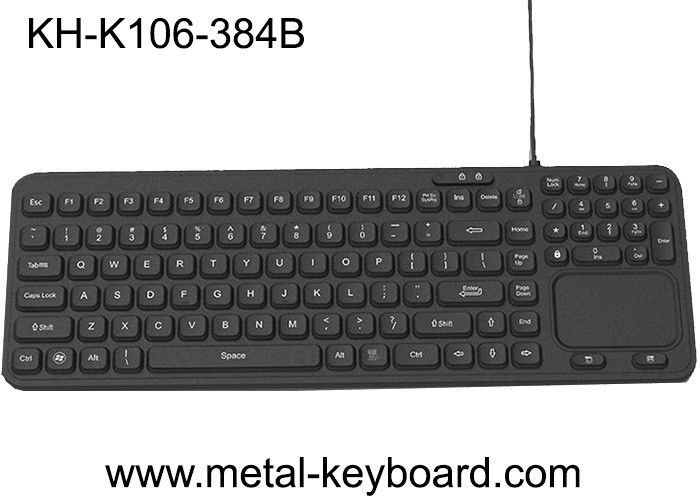 プラスチック タッチパッドとの高耐久化された産業シリコーン ゴムのキーボード106のキー