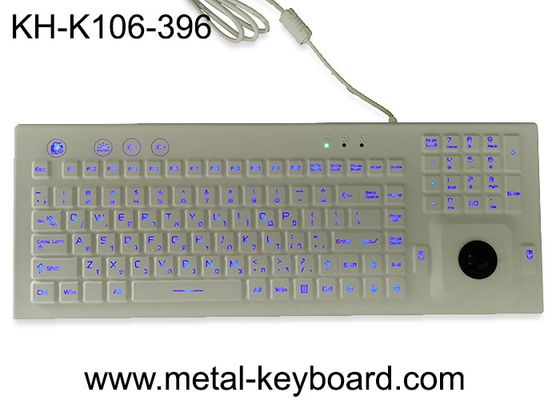 PS2ゴム製産業シリコーンのキーボードはトラックボール マウスが付いているバックライトを高耐久化した