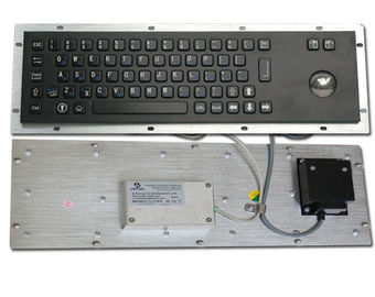 IP65 反破壊者の黒のステンレス鋼のトラックボールが付いている産業コンピュータのキーボード