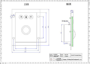 IP65率産業コンピュータ マウスのステンレス鋼の物質的なトラックボール耐久財
