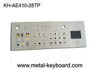 タッチパッドとの険しいキオスクの金属の記号のキーボードのステンレス鋼の28のキー