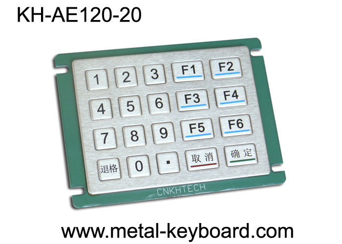 IP65 は水の証拠の金属の 5x4 マトリックス 20 のキーの数字デジタル キーパッドを評価しました