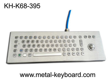 デスクトップの険しい金属のトラックボール マウスが付いている産業コンピュータのキーボード